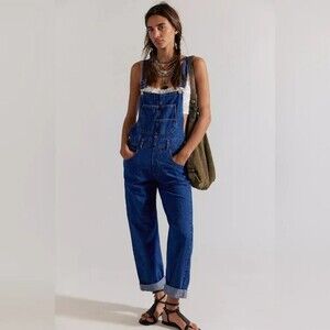 Free People We The Free Ziggy Denim Overalls Blue Size XS